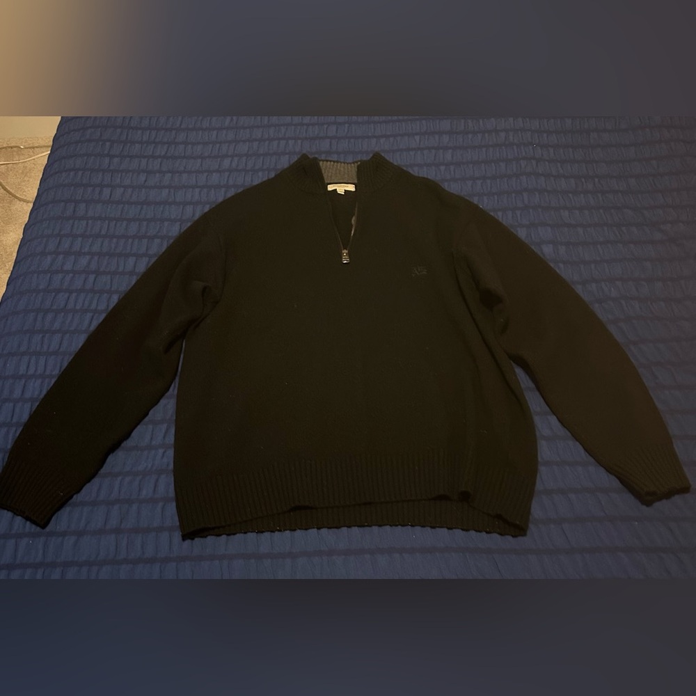 Burberry Men's Black Zip-Up Sweater